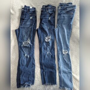 3 pair Old Navy Extra High-Rise Rockstar Super Skinny Jeans